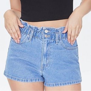 Forever 21 Ruffle Waist Jean Shorts 27w